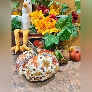 Decorative Handmade Decoupage Pumpkin 20” Around